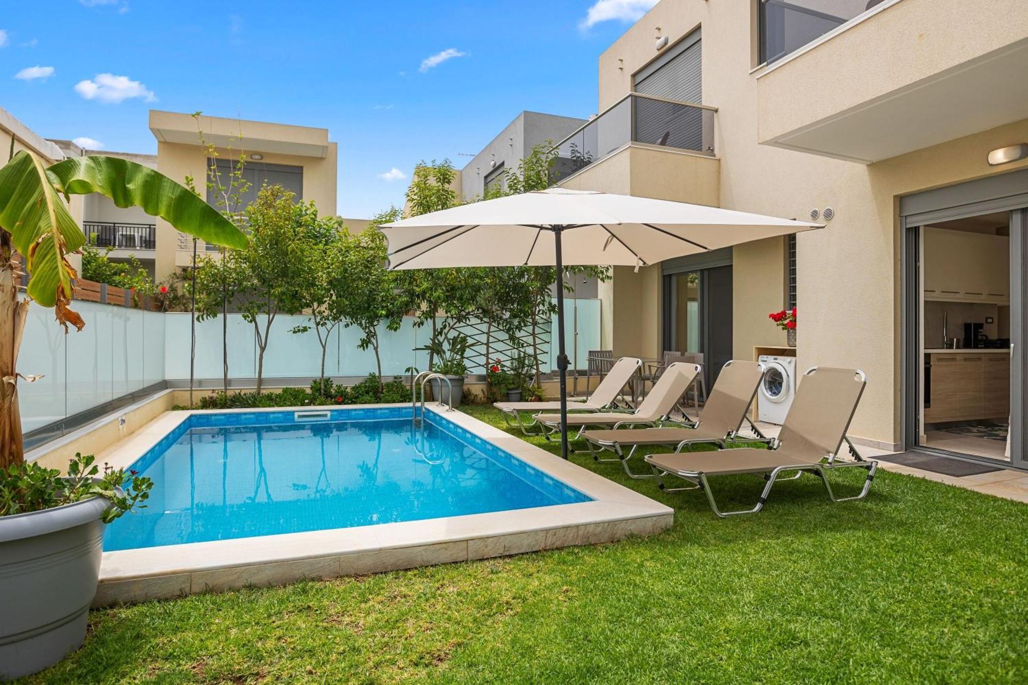Park And Sea View Villa With Pool 2 La Canée Extérieur photo